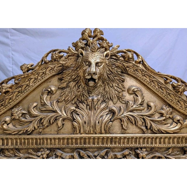 1980s Large Ornate Gold Mirror, 1980s For Sale - Image 5 of 6