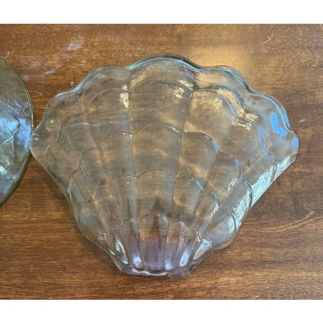 Coastal Seashell Bowl With Shell Serving Tray For Sale - Image 4 of 12