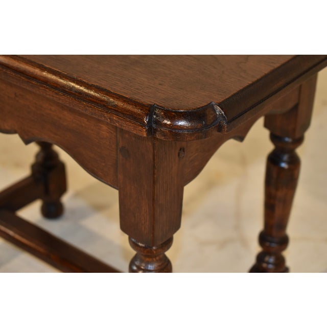 19th Century English Oak Stool For Sale - Image 9 of 10