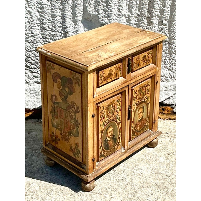Vintage Italian 19th Century Hand Painted Cabinet For Sale - Image 4 of 7