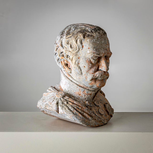 Louis Weiss, Busts of Count Von Gneisenau and Von Blücher, 1858, Terracotta, Set of 2 For Sale - Image 11 of 14