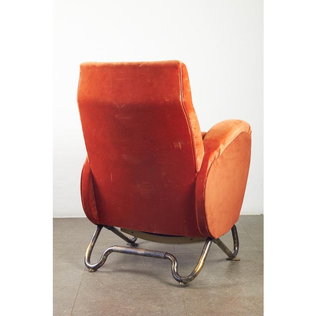 Red Armchair by Carlo Mollino for the Rai Auditorium, Turin, 1950s For Sale - Image 8 of 18