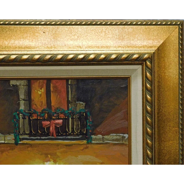 Brown Viktor Shvaiko"Light on the Snow"Hand Signed Serigraph on Canvas, Europe #74/360 For Sale - Image 8 of 8