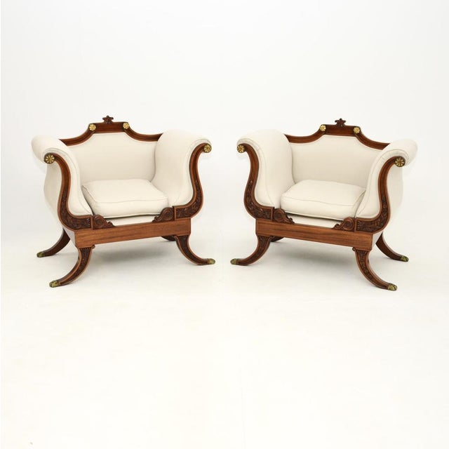 Large Vintage Regency Lounge Chairs, 1920, Set of 2 For Sale - Image 13 of 13