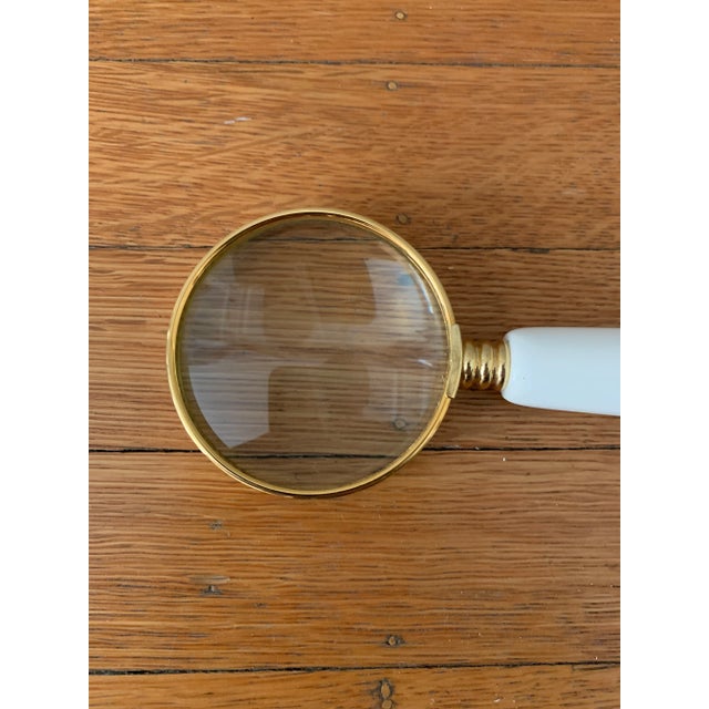 1990s Magnifying Glass With Marble Handle For Sale - Image 4 of 5