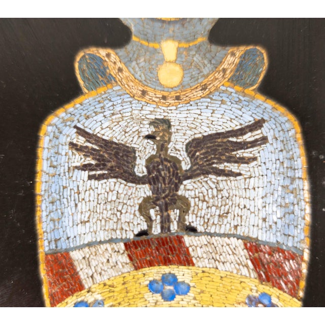 19th Century Italian Micro Mosaic Magliara Family Coat of Arms Crest For Sale - Image 9 of 13