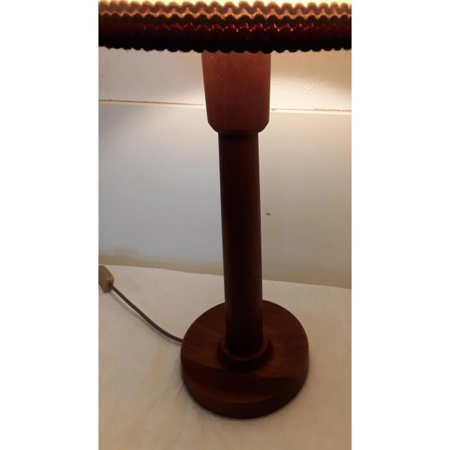 Solid Teak Table Lamp, 1970s For Sale - Image 6 of 7