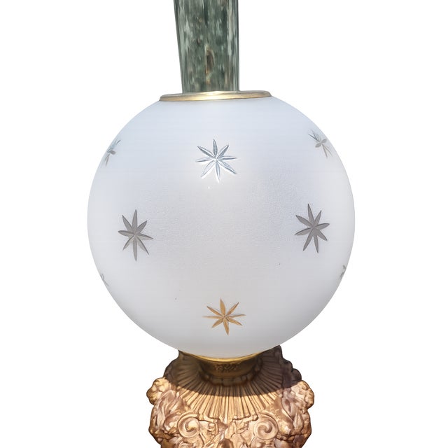 1969 L&l WMC Hollywood Regency Cherub Victorian Revival Parlor Lamp For Sale - Image 4 of 8