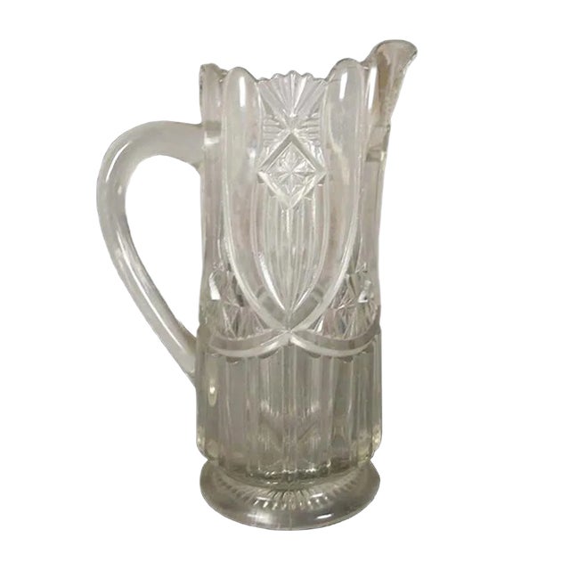 Art Nouveau Crystal Jug, 1900s For Sale
