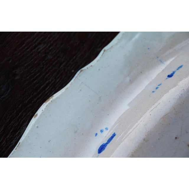 Antique Portuguese Wall Platter Depicting Flowers For Sale - Image 6 of 8