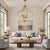 Hollywood Regency Capital Lighting Ellis Brushed Gold Quatrefoil Chandelier For Sale - Image 3 of 3