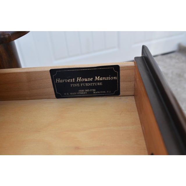 Vintage Harvest House Cherrywood Queen Anne Style Side Table W/Drawer For Sale - Image 12 of 12