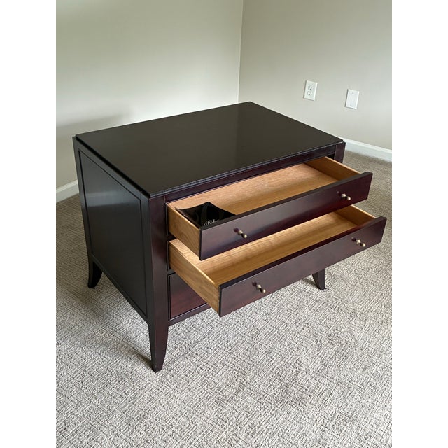 Pair of Barbara Berry for Baker Mahogany Commode Nightstand / End Tables For Sale - Image 9 of 10