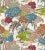 Sample - The House of Scalamandré Sea of Trees Print Fabric, Sunrise For Sale