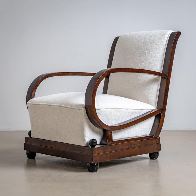 Early 20th Century Pair of Art Deco Armchairs, Italy For Sale In New York - Image 6 of 14