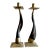 Vintage Boho Horn Candlesticks - A Pair For Sale