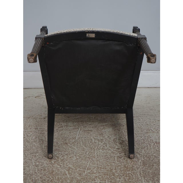Interior Crafts Black & Gold Chinoiserie Arm Chair For Sale - Image 17 of 18