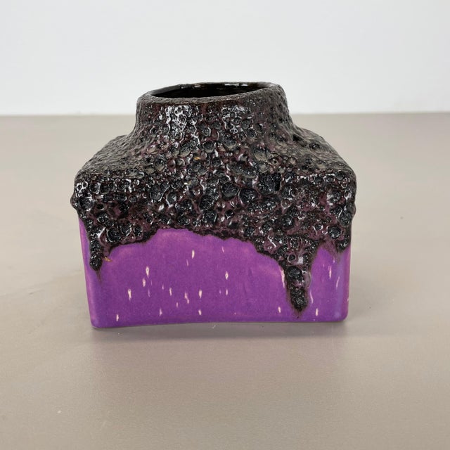 Vintage Pottery Fat Lava Vase from Es Keramik, Germany, 1970s For Sale - Image 6 of 16