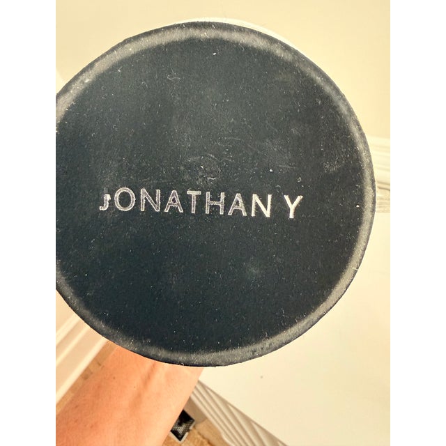 Late 20th Century Jonathan Y Glass Triple Globe Table Lamp With Linen Drum Shade For Sale - Image 4 of 10