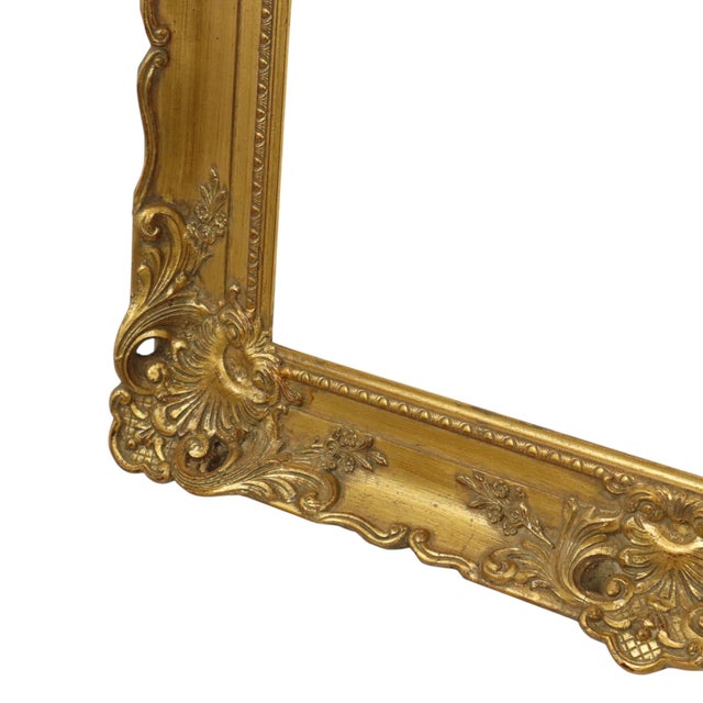 Wood Large Baroque Classic Wooden Gold Frame For Sale - Image 7 of 16