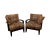 Mid-Century Modern Modern Style Geometric Print Lounge Chairs - A Pair For Sale - Image 3 of 12