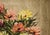 Still Life with Pink and Yellow Flowers in Oil on Canvas Still life with heavy impasto by unknown artist "Sergio" (20th...