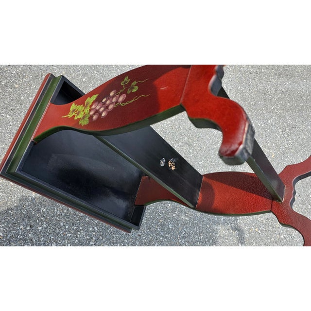 Vintage Crackle Painted Two-Tier Strecher Side Table For Sale In Washington DC - Image 6 of 6