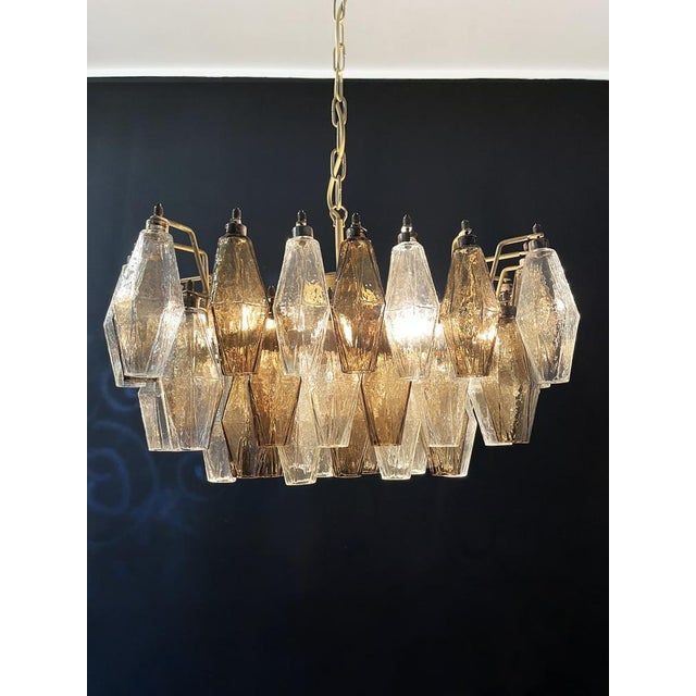 Chandelier in Clear and Smoked Glasses by Carlo Scarpa, 1990 For Sale - Image 10 of 18