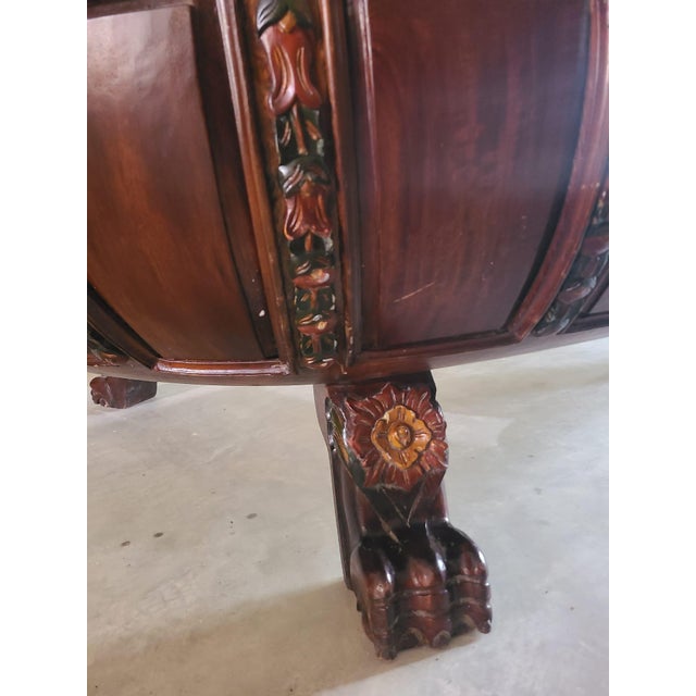 Antique French Empire Style Lit Bateau Bed in Carved Wood, 1880 For Sale - Image 12 of 18