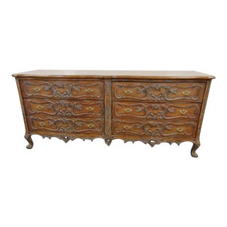 Louis XV Style Carved Faux Painted Dresser For Sale