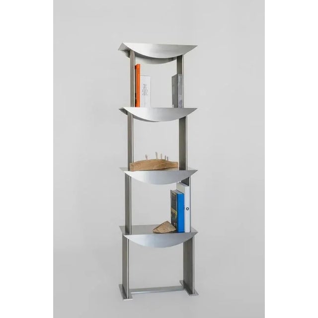 Standing Shelf in Stainless Steel by Sashaxsasha For Sale - Image 9 of 16