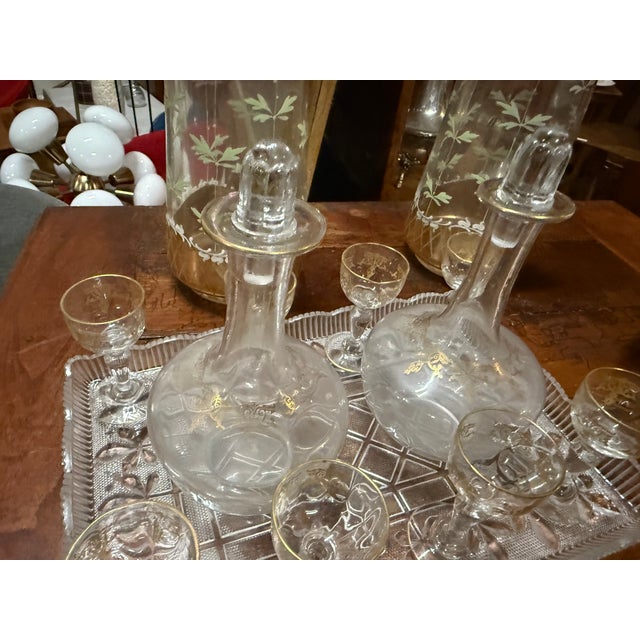 Liquor Set, 1920s, Set of 11, in Very Good conditions. Designed before 1890