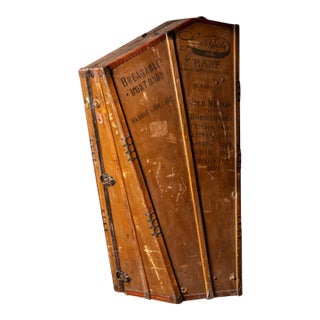 Antique Wooden Lyon & Healy Harp Case For Sale