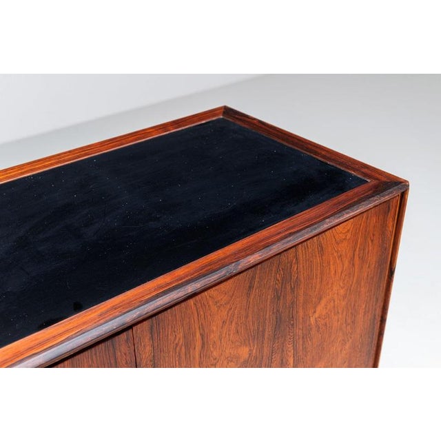 Black Bar Cabinet in Rosewood by Helge Vestergaard Jensen for Jason Mobler, Denmark, 1960 For Sale - Image 8 of 16