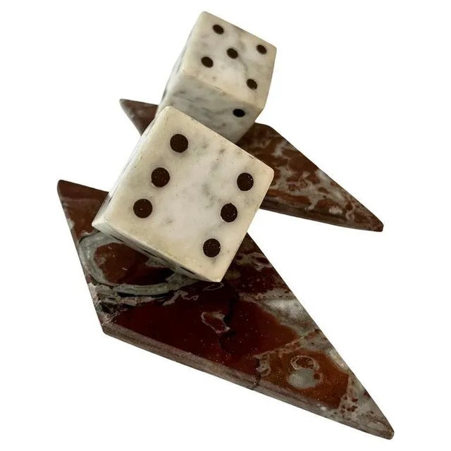 Marble Dice Bookends with Marble Bases - A Pair For Sale - Image 11 of 11