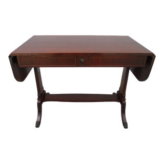 Early 20th Century Regency Mahogany Drop Leaf Small Writing Desk or Sofa Table For Sale