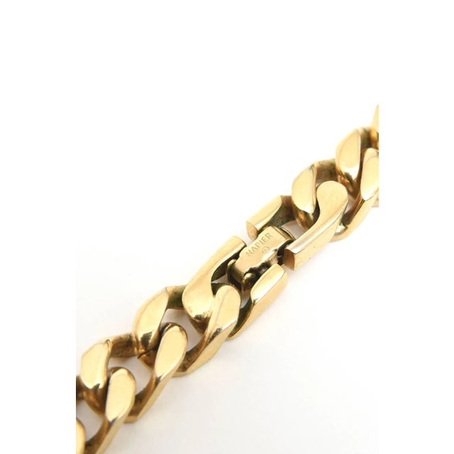 1970s 1970s Vintage Napier Chain and Crystal Pendant Link Necklace For Sale - Image 5 of 9