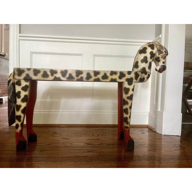 Late 20th Century Primitive Painted Horse Bench For Sale In Nashville - Image 6 of 8