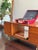 1960s Mid-Century Modern Teak Coffee Table With Beveled Glass — Record Cabinet, Turntable Stand, Media Console and Low Credenza For Sale In Los Angeles - Image 6 of 12