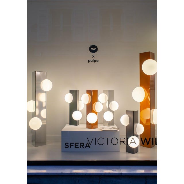 High Sfera Orange Glaze Lamp from Pulpo For Sale - Image 9 of 18