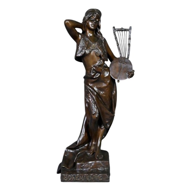 E. Villanis, Bohemian Woman, Late 19th Century, Bronze For Sale