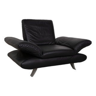 Rossini Lounge Chair in Black Leather from Koinor For Sale