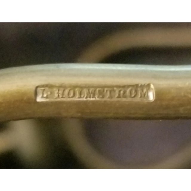 Vintage 1950s Scandinavian Brass Candlestick by Lars Holmström for Arvika For Sale In Chicago - Image 6 of 7