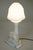 Stone 1930s Art Deco Carved Alabaster Marble Two Love Birds Sculpture FairyTable Lamp Italy For Sale - Image 7 of 14