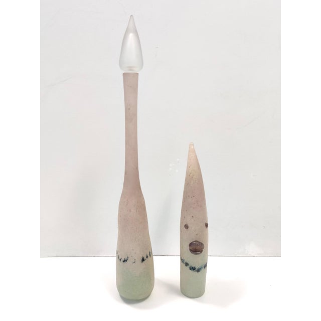 1970s Vintage Scavo Glass Bottle by Luigi Mellara, 1970s For Sale - Image 5 of 15