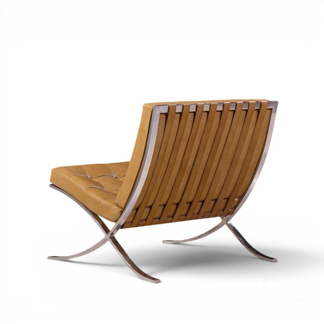Chrome Mies Van Der Rohe for Knoll Mid Century Barcelona Lounge Chairs - Pair For Sale - Image 8 of 13
