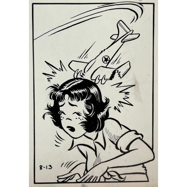 Jerry Walter & Linda Walter, Rare 1950s Vintage Syndicated Ink Drawing Cartoon Strip Susie Q Smith Comic Art, 1954 For Sale - Image 4 of 6