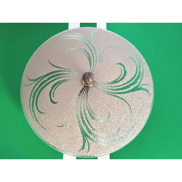 Metal 1950s Pink Leaf Sprays Ceiling Light For Sale - Image 7 of 18