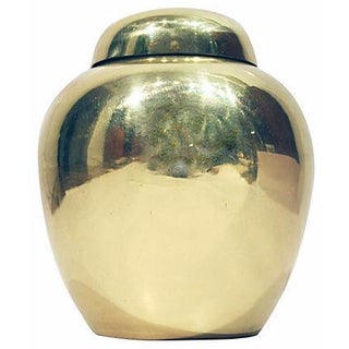 Solid Brass Lidded Urn For Sale