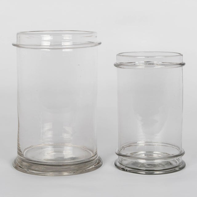 Mid 20th Century French Mid-Century Modern Glass Apothecary Jars, Set of 2 For Sale - Image 5 of 11